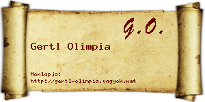 Gertl Olimpia névjegykártya